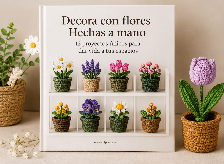 Decora con flores hechas a mano
